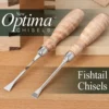 Blue Spruce Optima Fishtail Chisels - Curly Maple