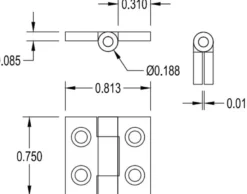 Brusso Brass Butt Hinge CB-301