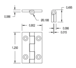 Brusso Brass Butt Hinge CB-302