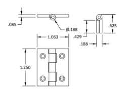 Brusso Brass Butt Hinge CB-303
