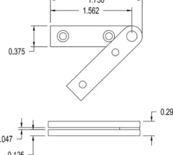 Brusso Brass Centre Pivot Hinge ST-18
