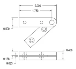 Brusso Brass Centre Pivot Hinge ST-80