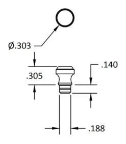 Brusso Brass Jewellery Cabinet Pull MC-422