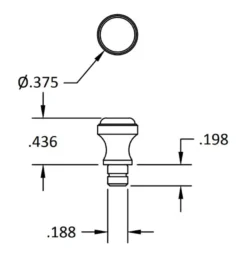 Brusso Brass Jewellery Cabinet Pull MC-428