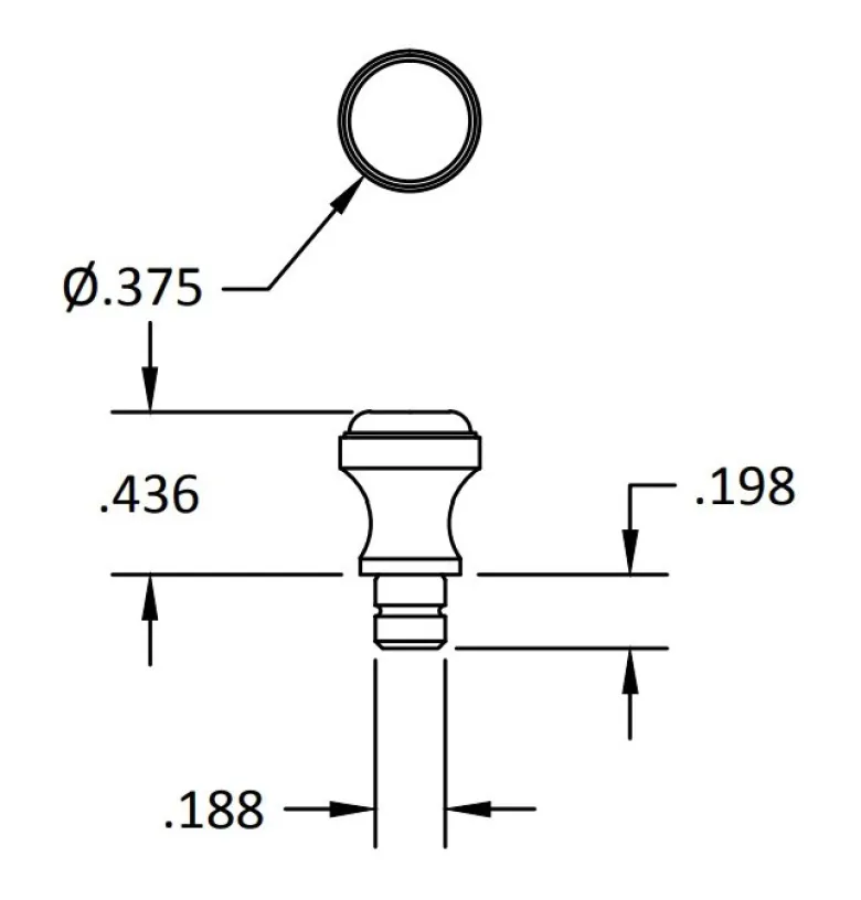 Brusso Brass Jewellery Cabinet Pull MC-428