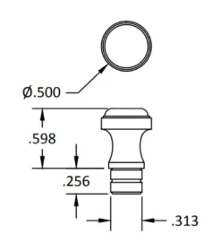 Brusso Brass Jewellery Cabinet Pull MC-432