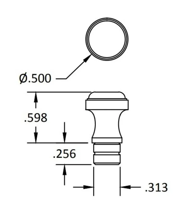 Brusso Brass Jewellery Cabinet Pull MC-432