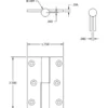 Brusso Brass Lift-Off Hinge - Left Hand - LH-201LH