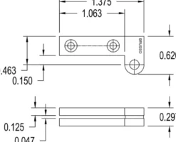 Brusso Brass Offset Pivot Hinge L-23