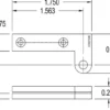 Brusso Brass Offset Pivot Hinge L-39