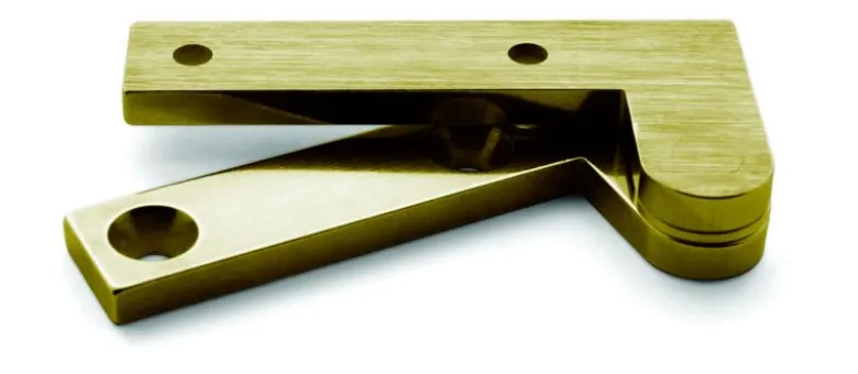 Brusso Brass Offset Pivot Hinge L-39