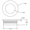 Brusso Brass Recessed Pull CP-150