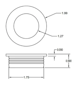 Brusso Brass Recessed Pull CP-200