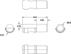 Brusso Brass Shelf Pin K-10
