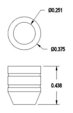Brusso Brass Shelf Sleeves K-2