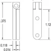 Brusso Brass Side Rail Hinge SR-638