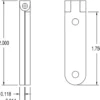 Brusso Brass Side Rail Hinge SR-680