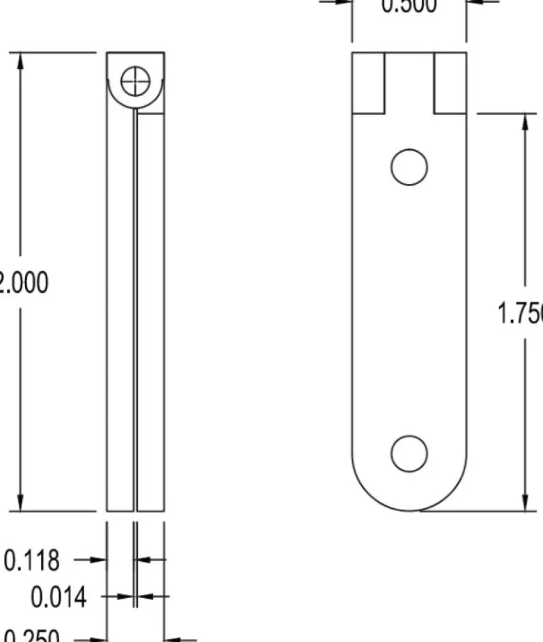 Brusso Brass Side Rail Hinge SR-680