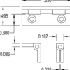 Brusso Brass Stop Hinge JB-102
