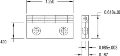 Brusso Brass Stop Hinge JB-103