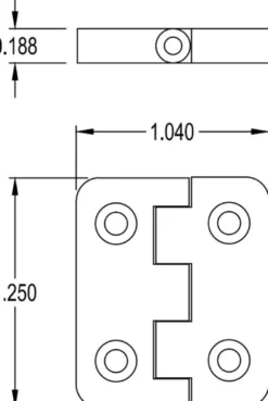 Brusso Brass Stop Hinge JB-804