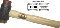 Copper/Hide Hammer - Branded Head Size 2