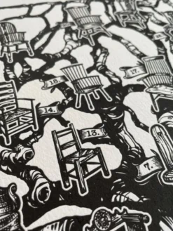 'Family Tree of Chairs'' Letterpress Poster