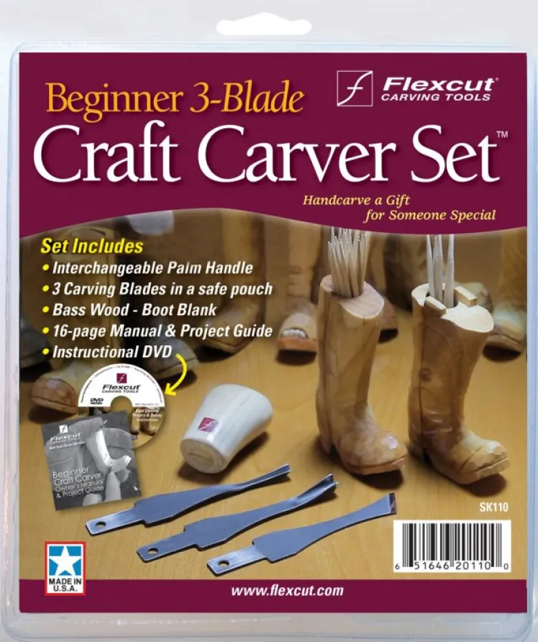 Flexcut Beginners 3 Blade Craft Carver Set SK110
