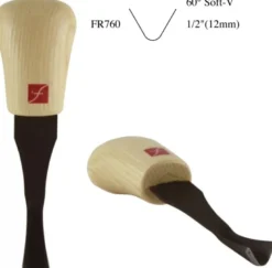 Flexcut 60-degree Soft-V Palm Tool - 1/2'' (12mm) FR760