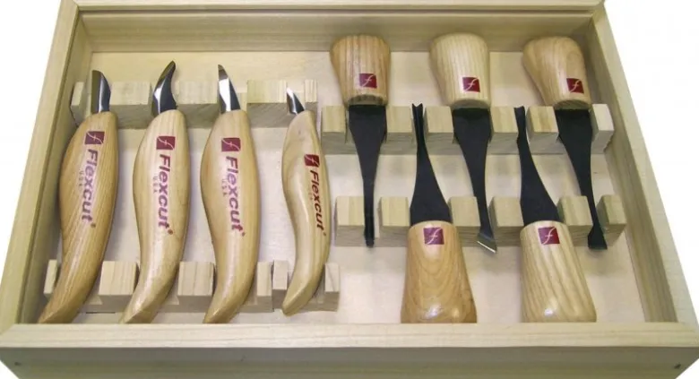 Flexcut Deluxe Palm & Knife Set KN700