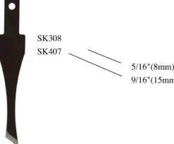 Flexcut Double Bevel Skew Interchangeable Chisels
