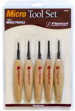 Flexcut 3mm Mixed Profile Micro Tool Set MT930