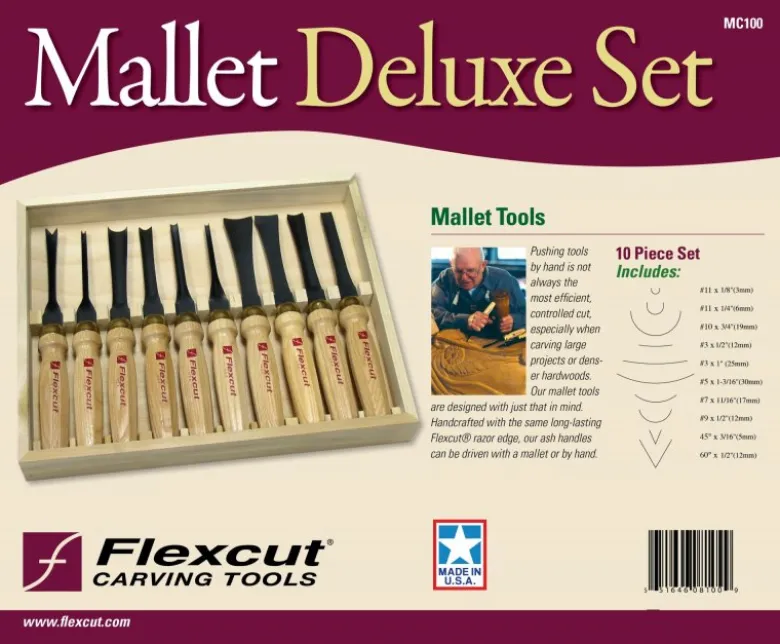 Flexcut 10 pc. Deluxe Mallet Tool Set MC100