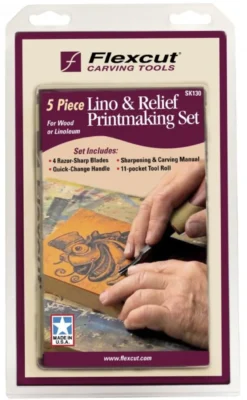 Flexcut 5 Piece Lino & Relief Printmaking Set SK130