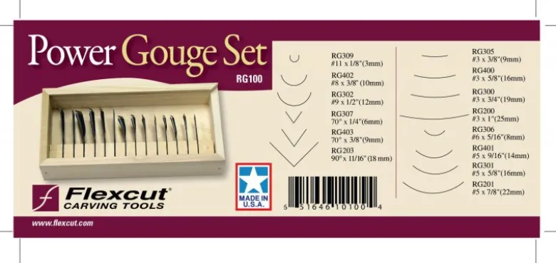 Flexcut 14 Piece Power Gouge Set RG100