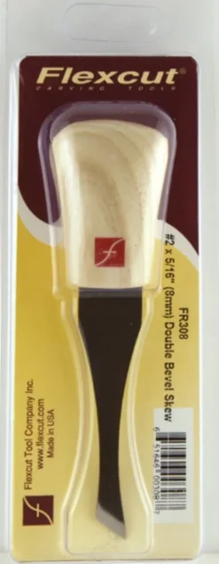 Flexcut #2 Skew Palm Chisels - Double Bevel
