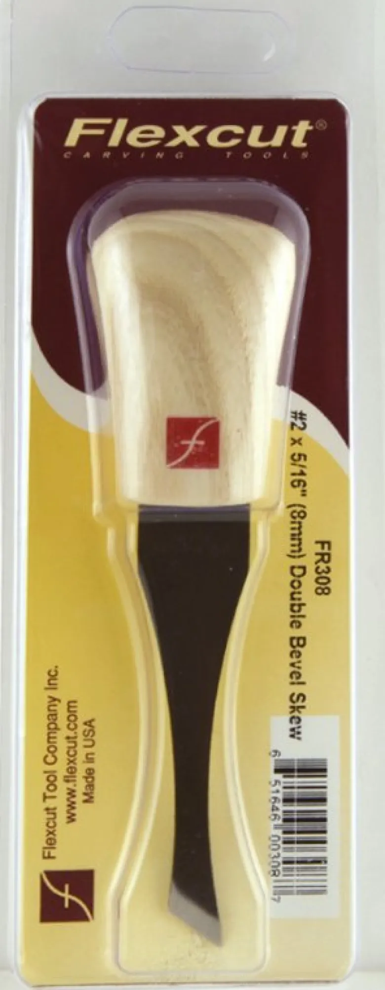 Flexcut #2 Skew Palm Chisels - Double Bevel
