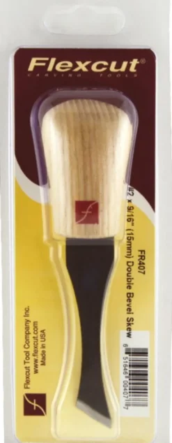 Flexcut #2 Skew Palm Chisels - Double Bevel