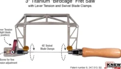 Knew Concepts Birdcage Titanium Fret Saw with Lever Tension