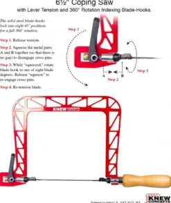 Knew Concepts 6 1/2'' Coping Saw