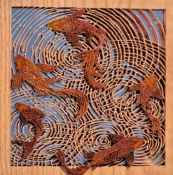 Koi Pond - Greetings Card