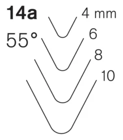 Pfeil Series 14a - Spoon Bent Soft V-tool (55°)