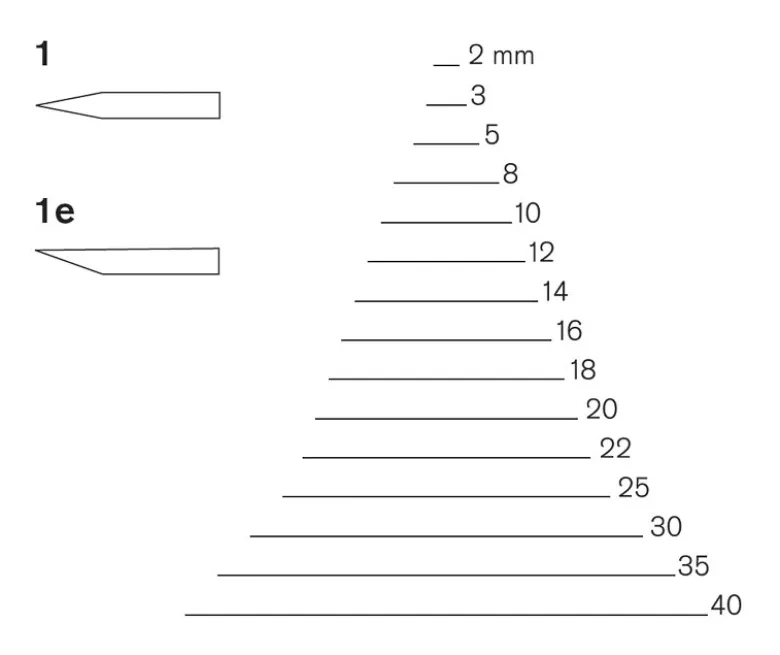 Pfeil Series 1e - Single Bevel Chisel