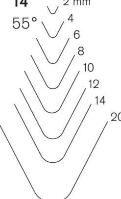 Pfeil Series 14 - 55° Soft V Parting Tools