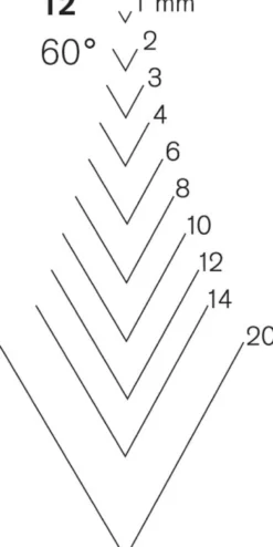 Pfeil Series 12 - 60° V Parting Tools