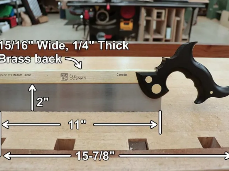 Rob Cosman Medium Tenon Saw - Rip Cut
