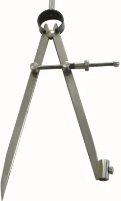 Taliaplast Spring Compass with Pencil Holder - Polished Steel