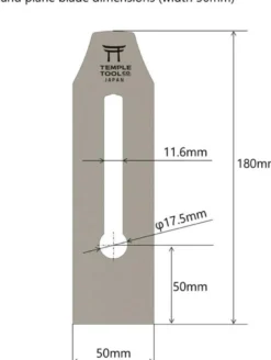 Temple Tool Japanese 2'' (50mm) Plane Blade