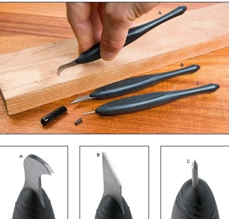 Veritas Template Groove Cutter, Inlay Chisel and Pin Awl